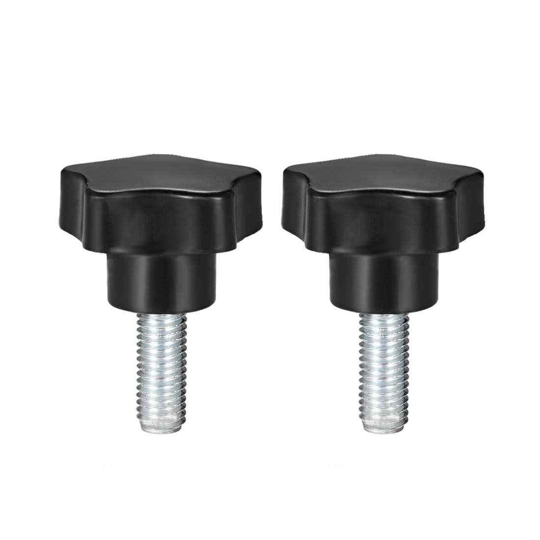Bouton étoile mâle M12uxcell à serrage manuel ergonomique en acier zingué antichoc