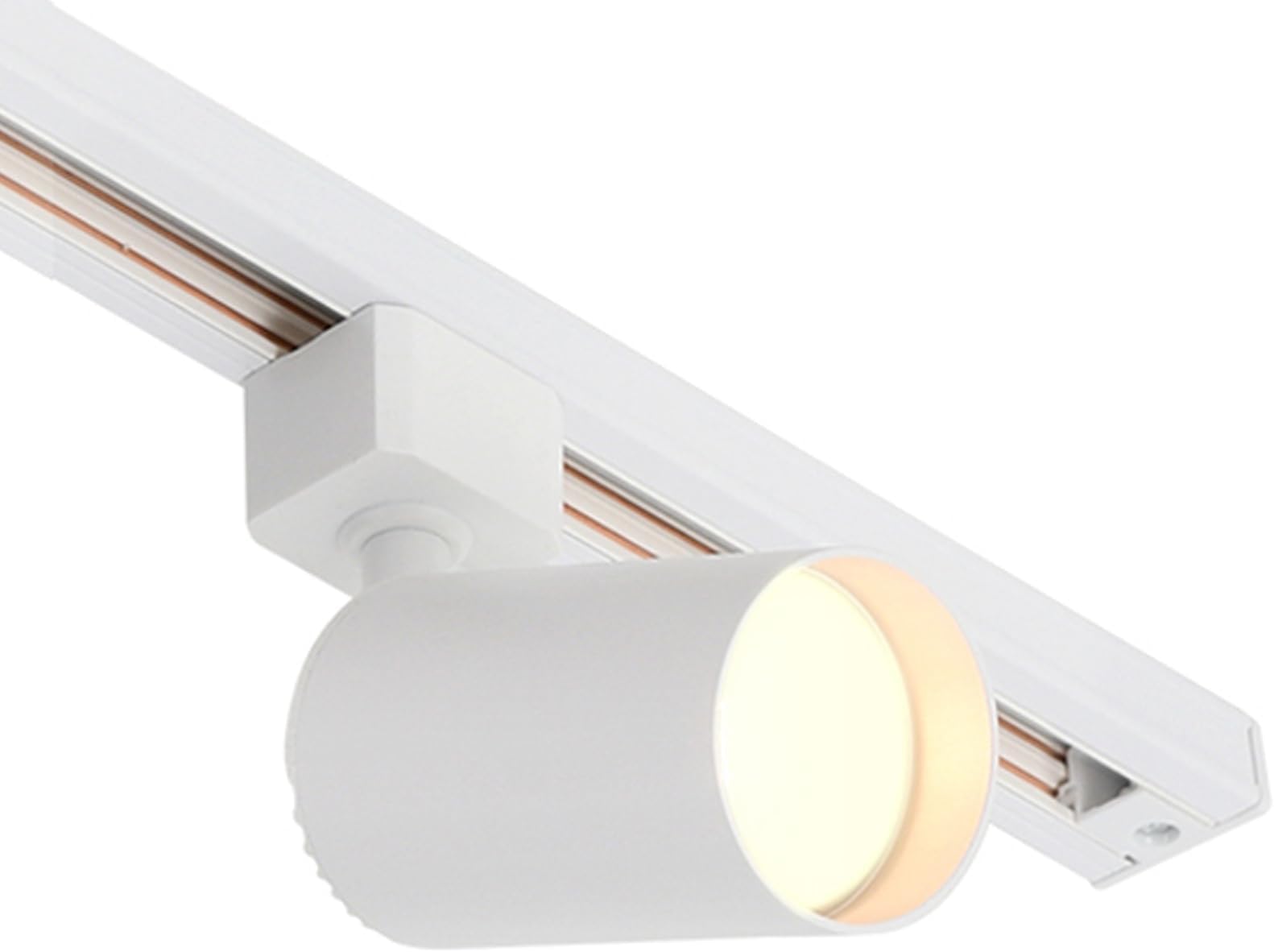 Replacement 1 Light GU10 Track Lighting Heads H Type LED Track Light Heads Compatible with H Track, MR16 GU10 Base Adapter Ceiling Spot Light Fixture Direction Adjustable, White - No Bulbs