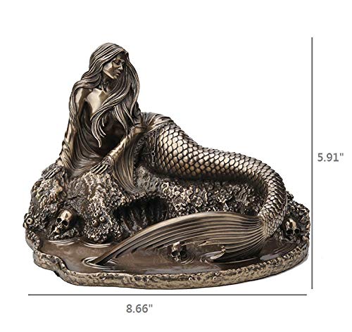 Estatua Decorativa Siren's Lament en Resina de Bronce miniatura 7