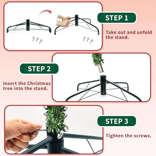 Syitcun 20 Inch Christmas Tree Stand For Artificial Trees, Foldable Metal Xmas Tree Stand thumb #4