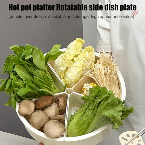 Plat à légumes à 5 compartiments pour éviter le mélange des aliments en voyage