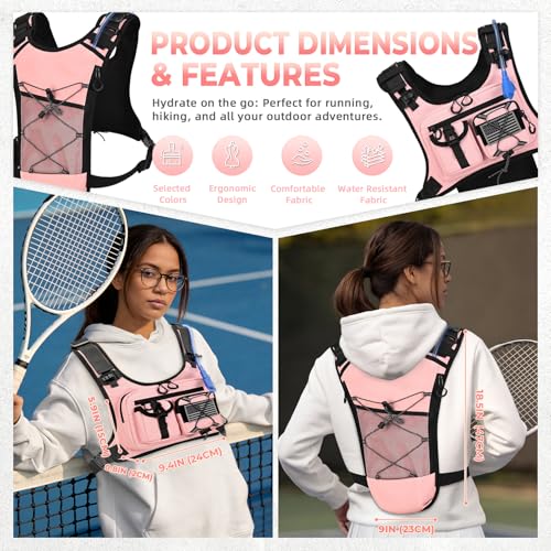Image of Criuage USA Patent Running Hydration Vest Backpack, Lightweight Chest Pack with 2.0L Water Bladder Bag Daypack for Hiking Running Cycling Race Marathon for Women Men