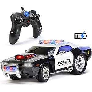 Rechargeable Police Car Remote Control Toy for Kids, Hobby Rc Cars Toys with Lights and Siren – Birthday Gift Ideas for Boy Age 8-12 Years – Gifts for Boys & Girls Ages 3 4 5 6-8 9 10 11 12 Year Old
