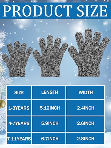 Image of EBOOT 3 Pairs Winter Kids Gloves Warm