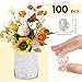 HAPYSHOOP Fake Ice Cubes,100 Pcs Clear Rocks for Vases,17 * 22 mm Plastic Diamonds,Plastic Ice Cubes Vase Fillers for Centerpieces
