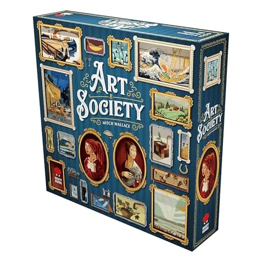 Mighty Boards: Art Society - Gioco da tavolo da collezione, offerta alle aste, colleziona e mostra la tua arte, età 10+, 2-4 giocatori, 30-60 min