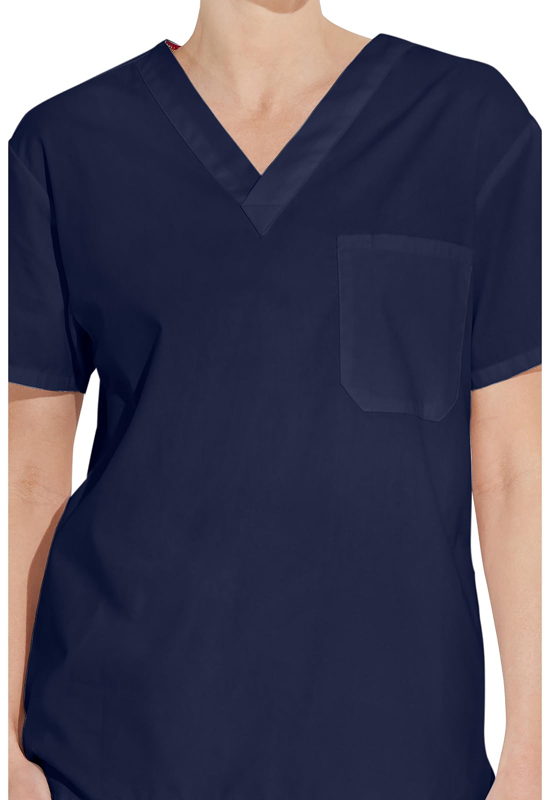Dickies EDS Signature Scrubs dla kobiet i peelingi dla mężczyzn, unisex jedna kieszeń dekolt w serek top z miękkiej szczotkowanej popeliny 83706