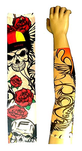 Manicotto Tattoo Manica Tatuaggio Finto Rosa