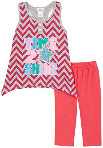 Image of ToBeInStyle Girl's Sleeveless Tank Top & Leggings 2 Piece Outfit Casual Dress Style Set