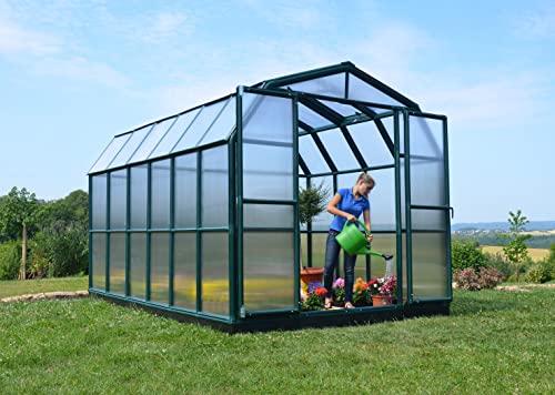 Rion Hg7212 Grand Gardener Greenhouse, 8' X 12', Dark Green #TOP25