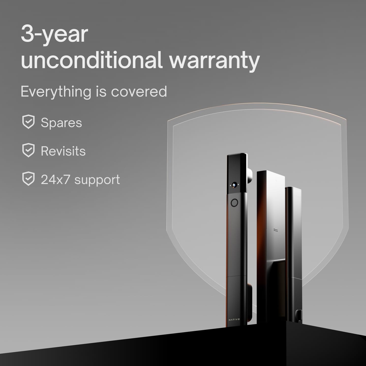 Native Lock Ultra by Urban Company | Smart Door Lock | Face Unlock | Live HD Video & 2-Way Talk | 9-Way Unlock & Doorbell Connect | 5 Bolt Strength | 3-Year Unconditional Warranty | Free Installation — Amazon image 16