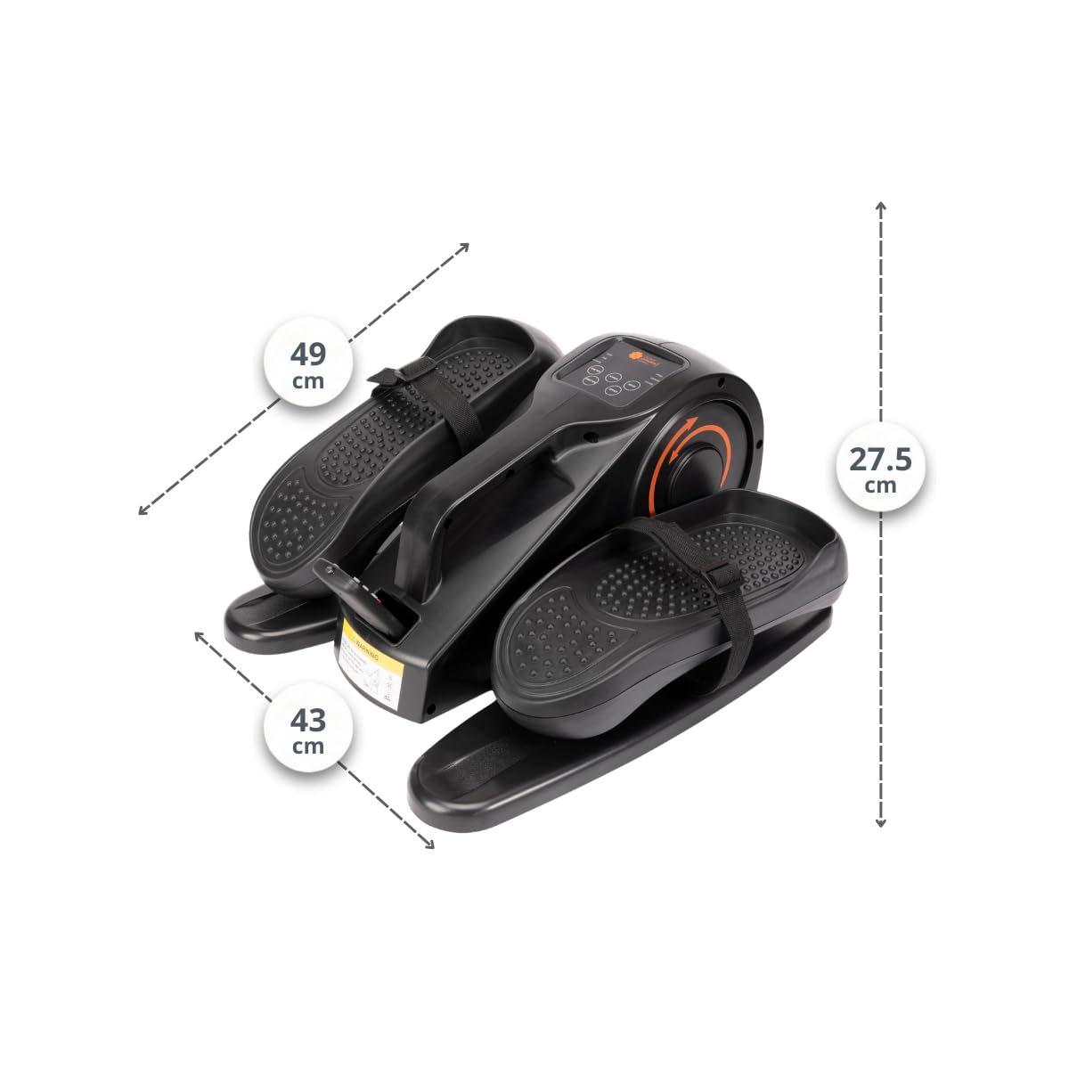 Pedalier eléctrico, Mini Elíptica, pedaleador elíptico portátil, Pantalla Led, Mando a Distancia Pedalera elíptica portátil para Realizar Gimnasia pasiva o Activa.