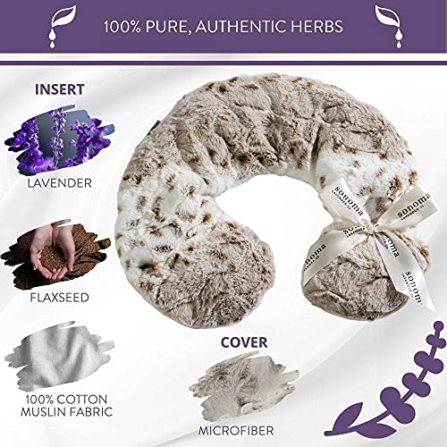 Sonoma Lavender Luxury Lavender Heatable/Chillable Neck Pillow, Microwaveable For Neck And Shoulders With Removable Washable Covers, Great For Relaxation And Pain Relief (Arctic Circle) #TOP3