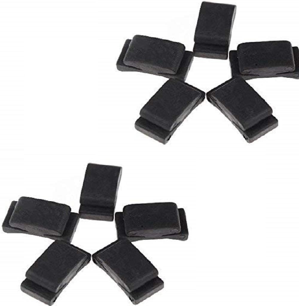 GOSONO Music 10pcs Black Rubber Guitar Pick Holder /2PC Keychain guitar picks holder + 10 Celluloid picks thickness thin medium guitar pick bag case (10pcs Black Rubber Pick Holder)