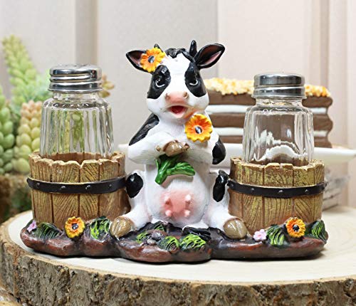 Authentic Crazy Deals Ebros Gift Lovely Sunflower Cow With Old Country Farm Milk Barrels Decorative Glass Salt Pepper Shakers Holder Resin Figurine 7 Wide Best Seller Ebros Gift Lovely Sunflower Cow With Old Country Farm Milk Barrels Decorative Glass Salt Pepper Shakers Holder Resin Figurine 7 Wide