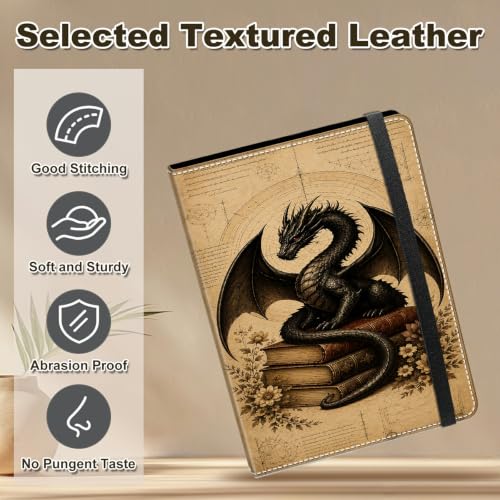 Image of Photo Album 4x6 120 Photos with Strong Elastic Band, Vintage Dragon