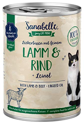 Produktbild von Sanabelle Katzen Nassfutter Adult mit Lamm & Rind - 6 x 400 g