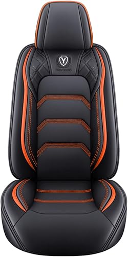 Miniatura 10 de YXQYOEOSO Cómodo juego completo de fundas de asiento de automóvil de cuero, 5 asientos, ajuste universal (rosa y blanco)