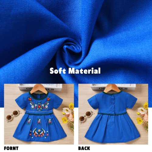 Aalizzwell Toddler Baby Girl Embroidered Dress Ethnic Wear Short Sleeve Sundress3