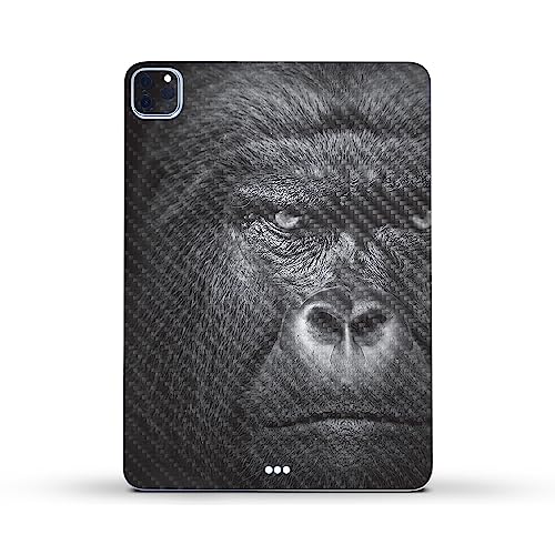 Image of MightySkins Carbon Fiber Skin Compatible with Apple iPad Pro 11 inch M2 4th Gen (2022) Full Wrap Kit - Mono Gorilla | Protective, Durable Textured Carbon Fiber Finish | Easy to Apply | Made in The USA