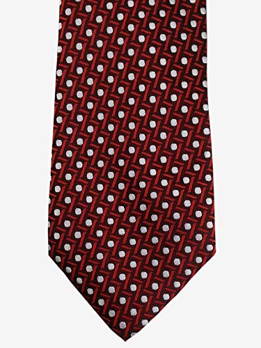 Image of BLACKSMITH Red Jacquard Tie for Men - Red Formal Tie for Men