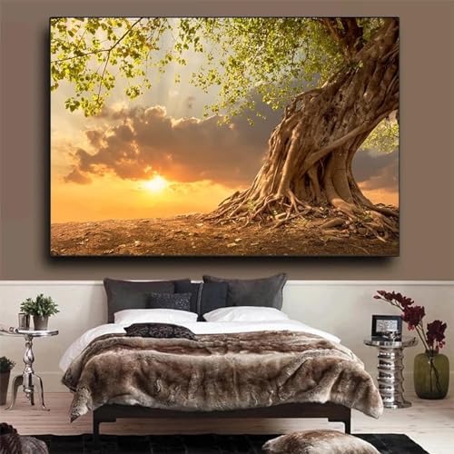 Paysage naturel d'arbres KEBIA toile murale 80x120cm pour apaiser votre intérieur