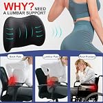 BYMECOST Lumbar Support Pillow for Car, Memory Foam Car Back Cushion - Image 6