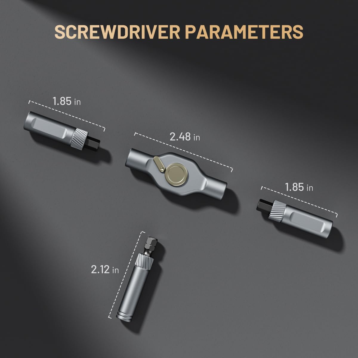 Mini Chiave A Cricchetto A Doppia Estremità Da 1/4" Con Asta E Punta Per Cacciavite~p144640027 - Foto 2