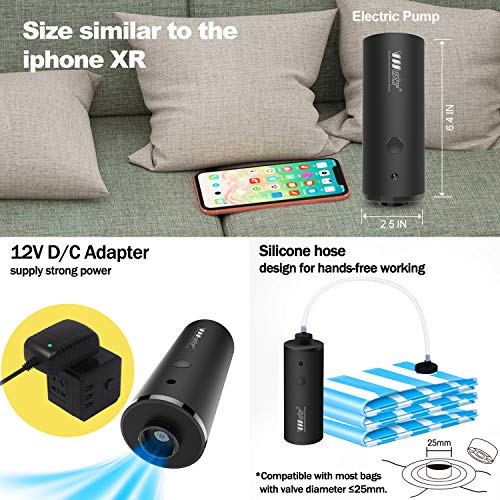 Vmstr Travel Vacuum Storage Bags With Electric Pump, Medium Small Space Saver Bags For Travel And Home Use #TOP2