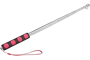 uxcell Premier 3.28ft/1m Stainless Steel Handheld Flag Pole, Sponge Handle