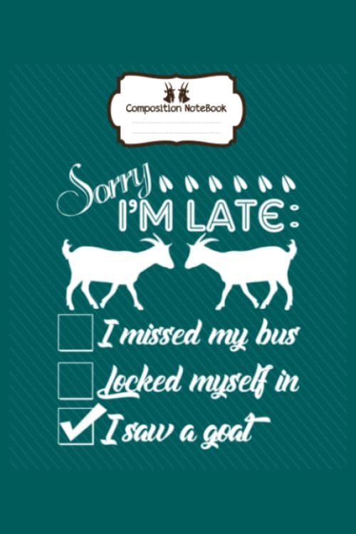 Notebook: i saw a goa - 50 sheets, 100 pages - 8 x 10 inches