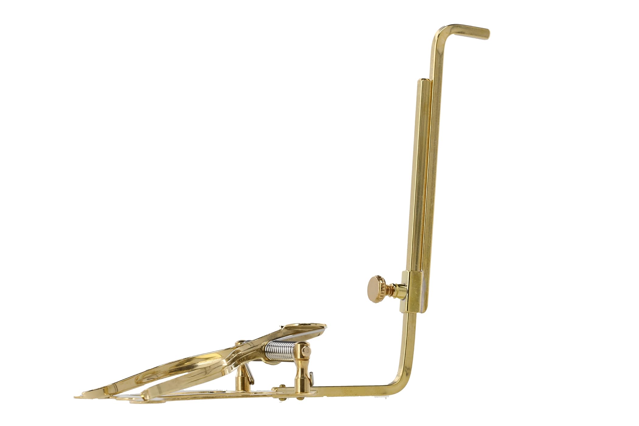 GEWA Marschnotenhalter/Marschgabel Saxophon - Messing - Mittelgroße Lyra - 2 Drücker - Stiel verstellbar