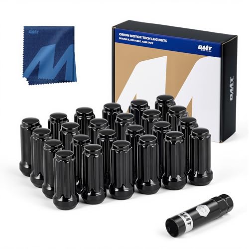 Orion Motor Tech M14x1.5 Lug Nuts Black with Spline...