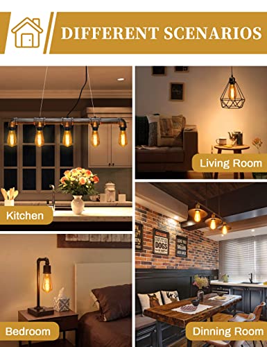 Doresshop Edison Bulbs 40 Watts - 2100K Vintage Incandescent Bulb (2 Pack) - E26/E27 Base Clear Glass 40W - Dimmable Spiral Filament Bulbs - St58 Tear Drop Antique Decorative Edison Light Bulbs #TOP5