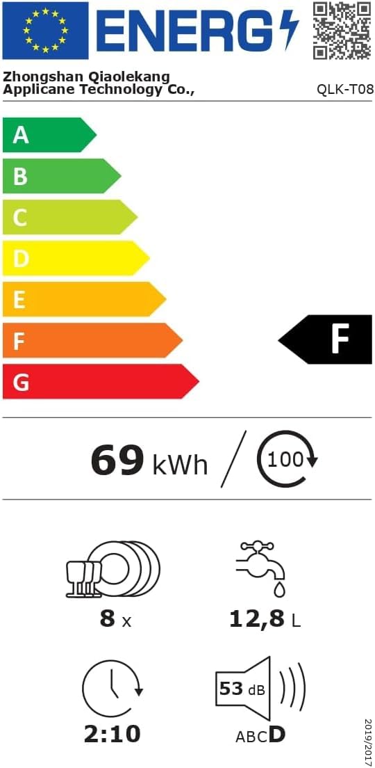 800W Piano di lavoro portatile per lavastoviglie, lavastoviglie da tavolo con 6 programmi e serbatoio dell'acqua da 6L, mini lavastoviglie con copertura semitrasparente e display LED, perfettamente
