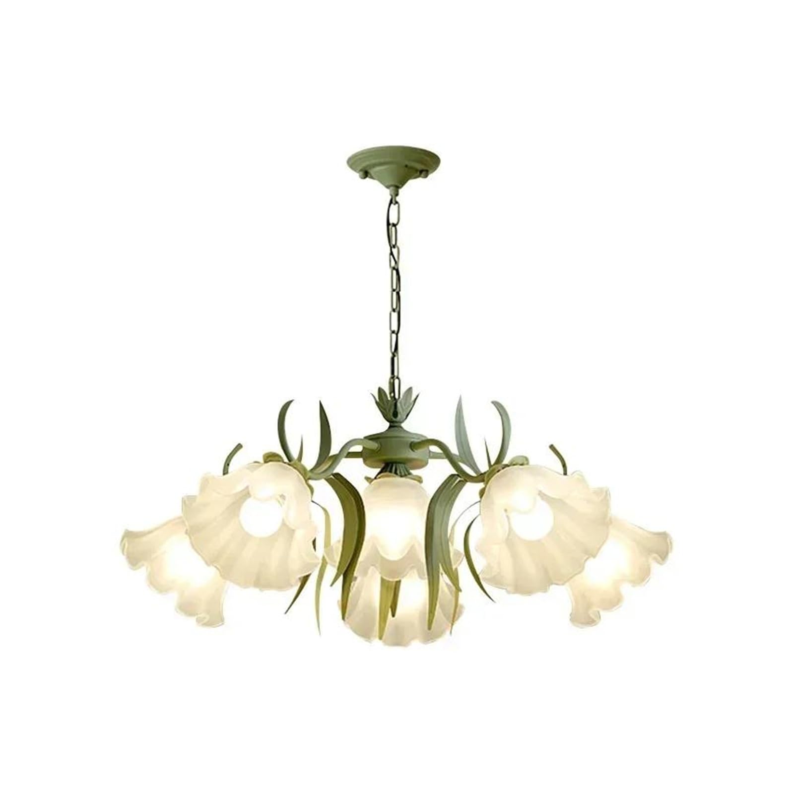 Lustre de salon de luxe moderne à LED et acrylique style rétro à 6 branches
