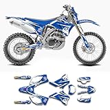 Kungfu Graphics Custom Decal Kit for WR450F WR 450F 2007 2008 2009 2010 2011, White Blue, YMWR24F0714010-KR