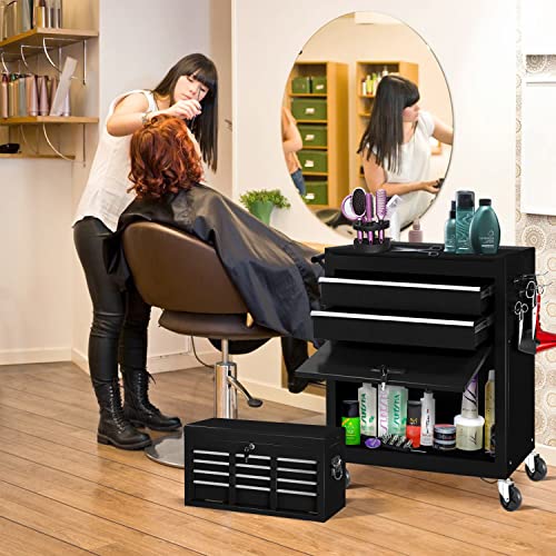 Intergreat 8-Drawer Rolling Tool Chest With Wheels,Large Tool Cabinet With Drawers For Mechanics,Mobile Steel Tool Storage Organizer With Lock&Liner For Warehouse,Workshop,Black #TOP6