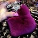 Aikeduo For IPhone 6Plus 6S Plus 5.5 inch case Bling Crystal Fluffy Cover [Genuine Rex Rabbit Fur Case] Winter Wammer Handmade Soft Crystal Case Caselo Shell Creative Display (purple)