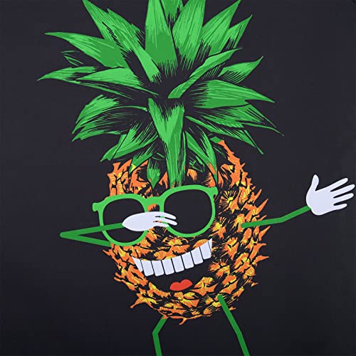 Men's Black Tank Tops 3D Printed Retro Pineapple T-Shirts Compression Workout Undershirts Tunic Tight Slim Stringer A-Back Fancy Basic Soft Jersey Ringer Sport Vest For Teen Boys Casual Home Clothes #TOP1