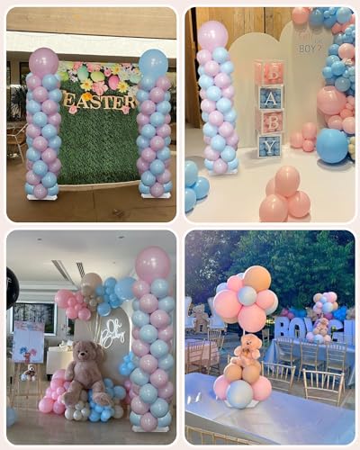 Miniatura 6 de Yallove Soporte De Columna Para Globos, Juego De 2 Soportes Para Globos Con Globos De Látex De 10 Pulgadas