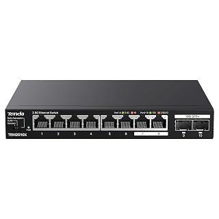 Tenda 2,5 GB Switch, 10-Port Ethernet Switch mit 8 Port 2.5G & 2 x 10G SFP+ - Amazon product rated Grade A