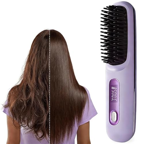 2026 New Go Brush Pro for Short Hair, Portable Straightener