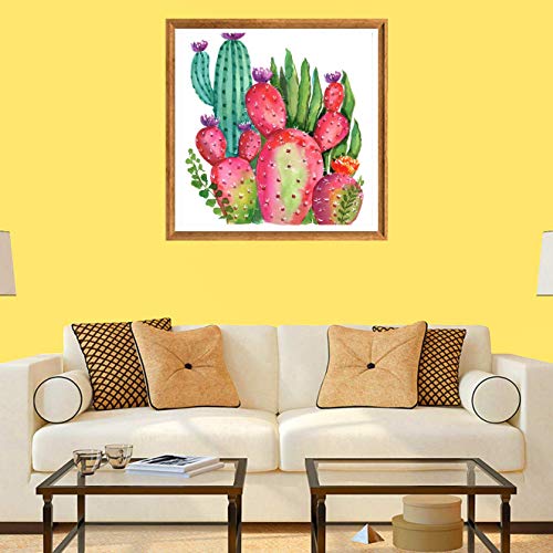 Bimkole 5D Diamond Painting Kits Cactus Potted Plant, DIY Diamant Schilderij Kit Full Ronde Boor Crystal Strass… - Image 4