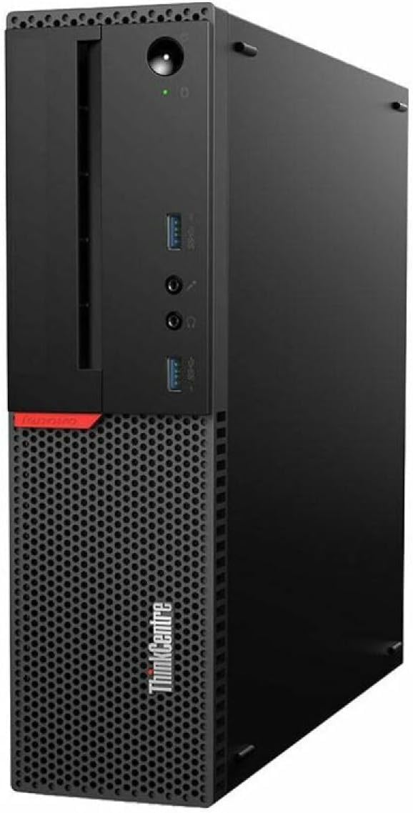 Lenovo ThinkCentre M800 SFF Desktop Computer, Intel Core i3-6100, 8GB RAM, 256GB SSD, WiFi, Bluetooth, US QWERTY Tastatur, Windows 11 Pro (Generalüberholt)