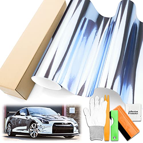 Jdmbestboy 2Ftx5Ft Supercast Chrome Frosted Blue Car Vinyl Wrap Decal Sticker Air Release Diy #TOP3