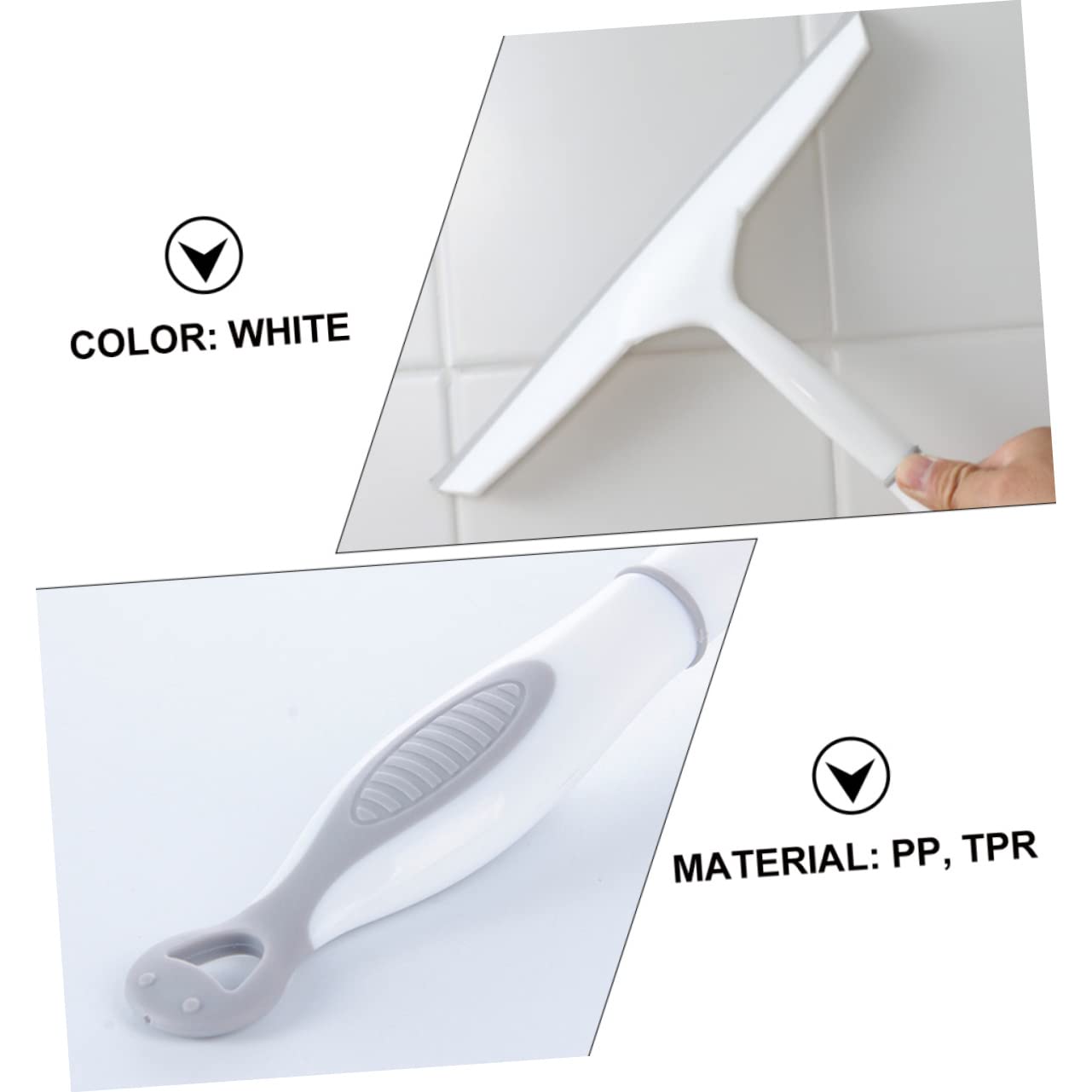 Baluue 2piezas Limpiador De Ventanas Multifuncional Mango Antideslizante Herramienta De Limpieza De Cristales y Superficies para Uso Hogar y Oficina