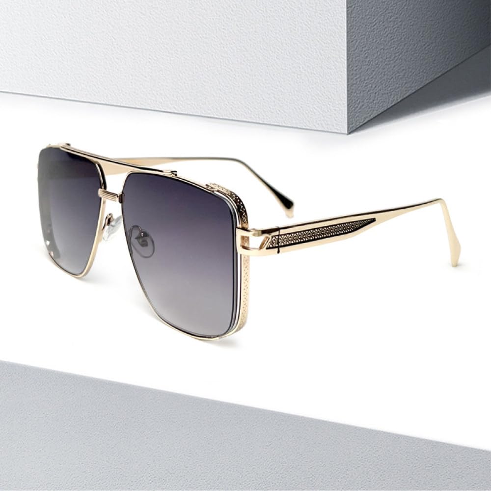 klassische Sonnenbrillen, Metallrahmen Herrenmode Vintage Damen Sonnenbrille