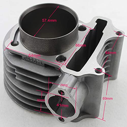 Goofit 57.4Mm Big Bore Cylinder Kit Replacement For 150Cc 4Stroke Gy6 157Qmj Engine Rebuild Kit Cylinder Head Chinese Scooter #TOP4