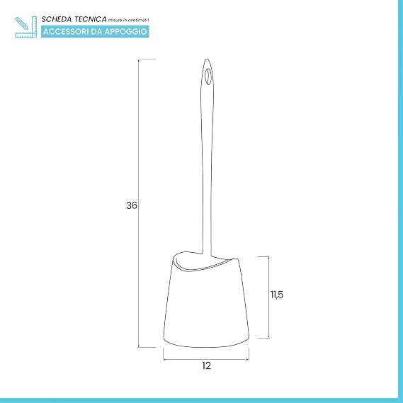 TATAY Toilet Brush WC-Standard, Polypropylene, Taupe, One Size